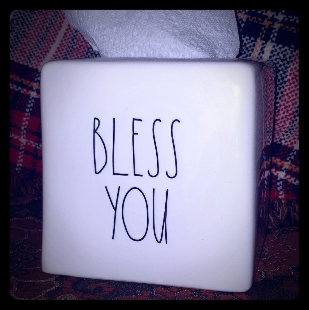 Rae Dunn By Magenta BLESS YOU Tissue Box holder